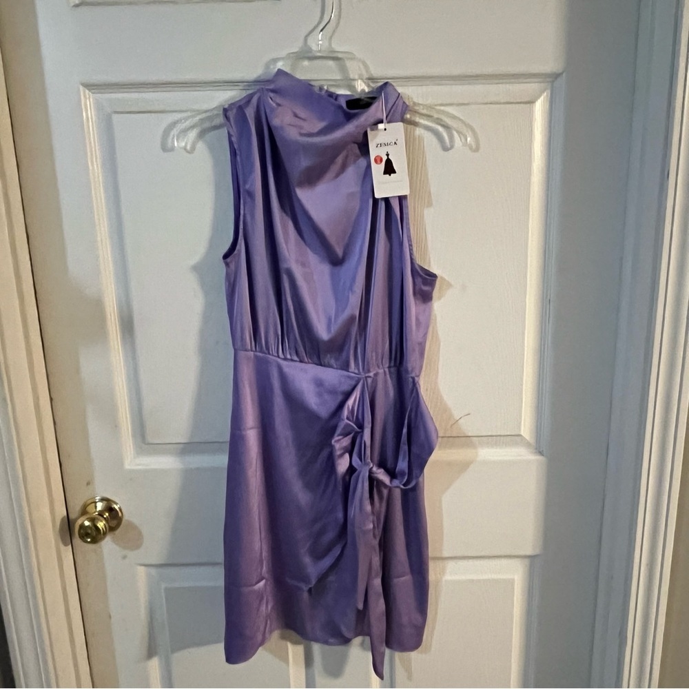 Zesika Elegant Purple Sleeveless Dress